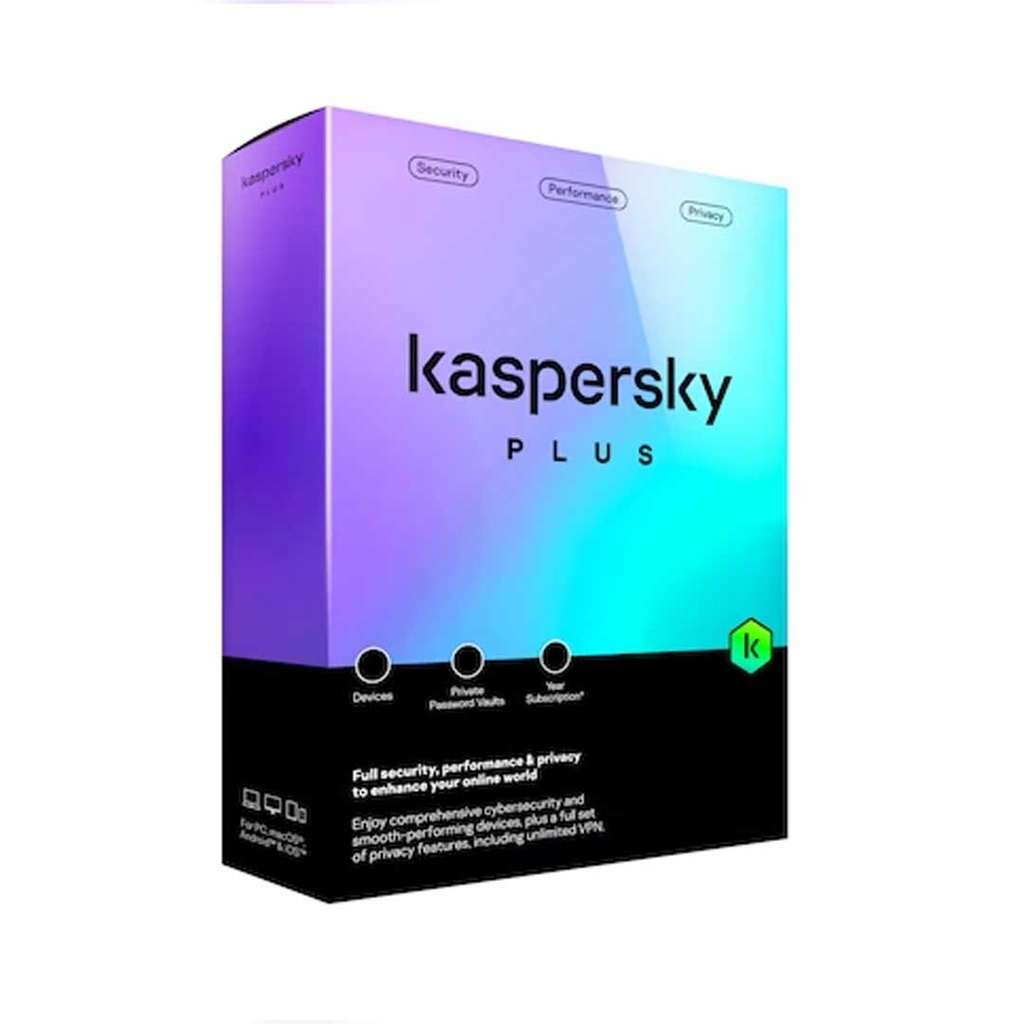 Kaspersky Plus : Security Performance and Privacy 2023 1 Devices | 1 Year | 1 Key