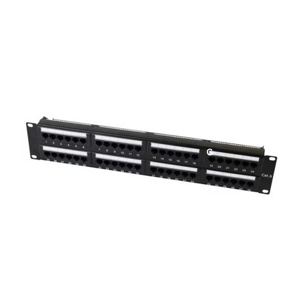 Bolein 19" 48-Port UTP Cat 6 Patch Panel