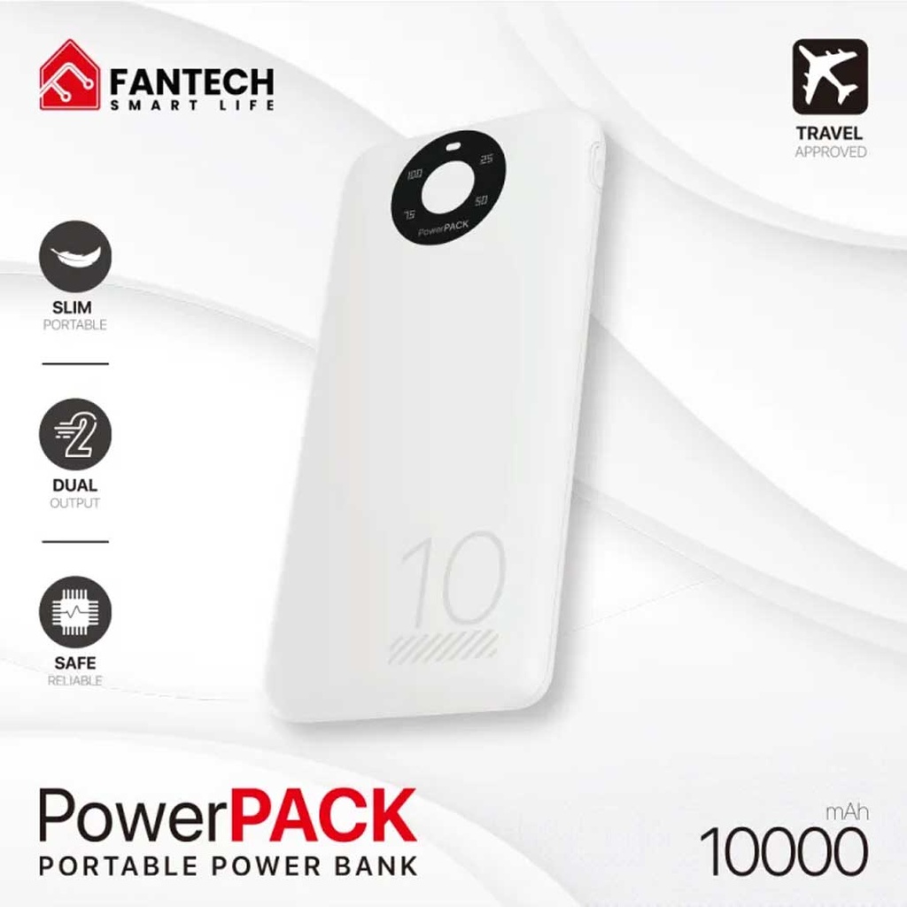 Fantech S1 10000mAh Portable Slim Type-C Mini Power Bank | Quality Computer