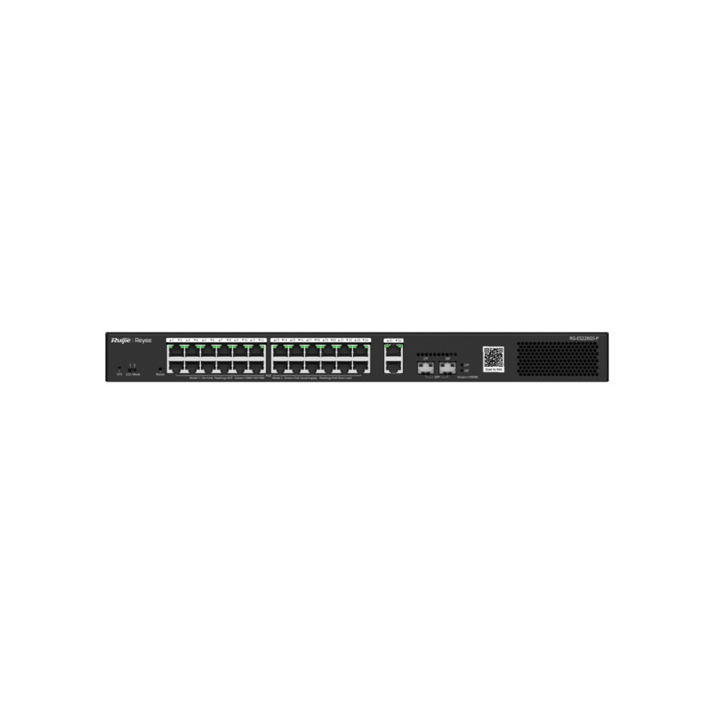 Ruijie Reyee RG-ES228GS-P 24-Port 10/100/1000 Mbps PoE+ with 2-Port Gigabit & 2-Port SFP Cloud Managed Switch