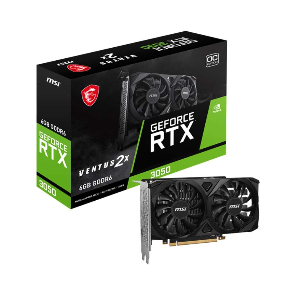 MSI NVIDIA Geforce RTX 3050 VENTUS 2X | 6GB OC | GDDR6 Graphic Card (Dual Fan)