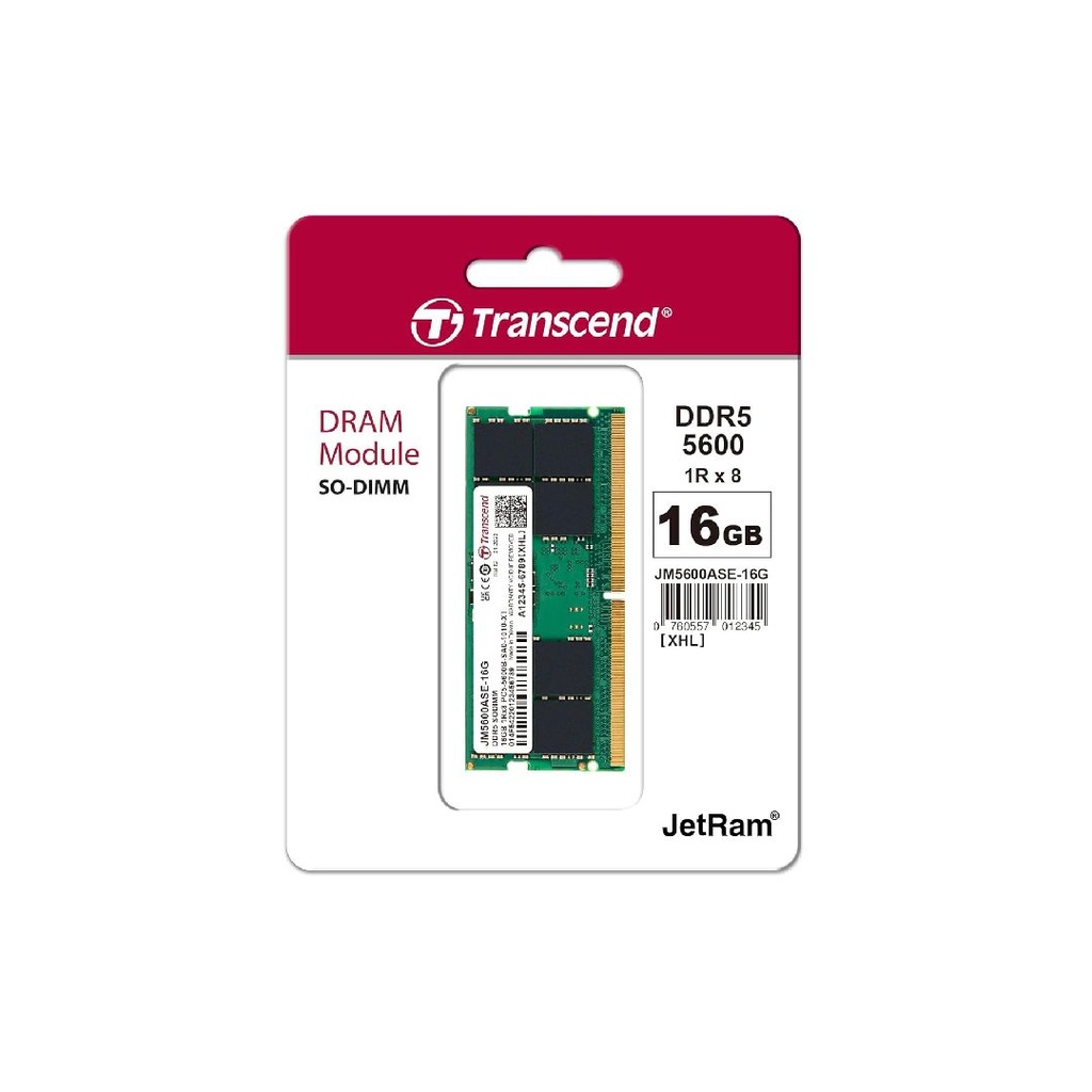 Transcend Laptop Ram 16GB DDR5 5600Mhz (JM5600ASE-16G)