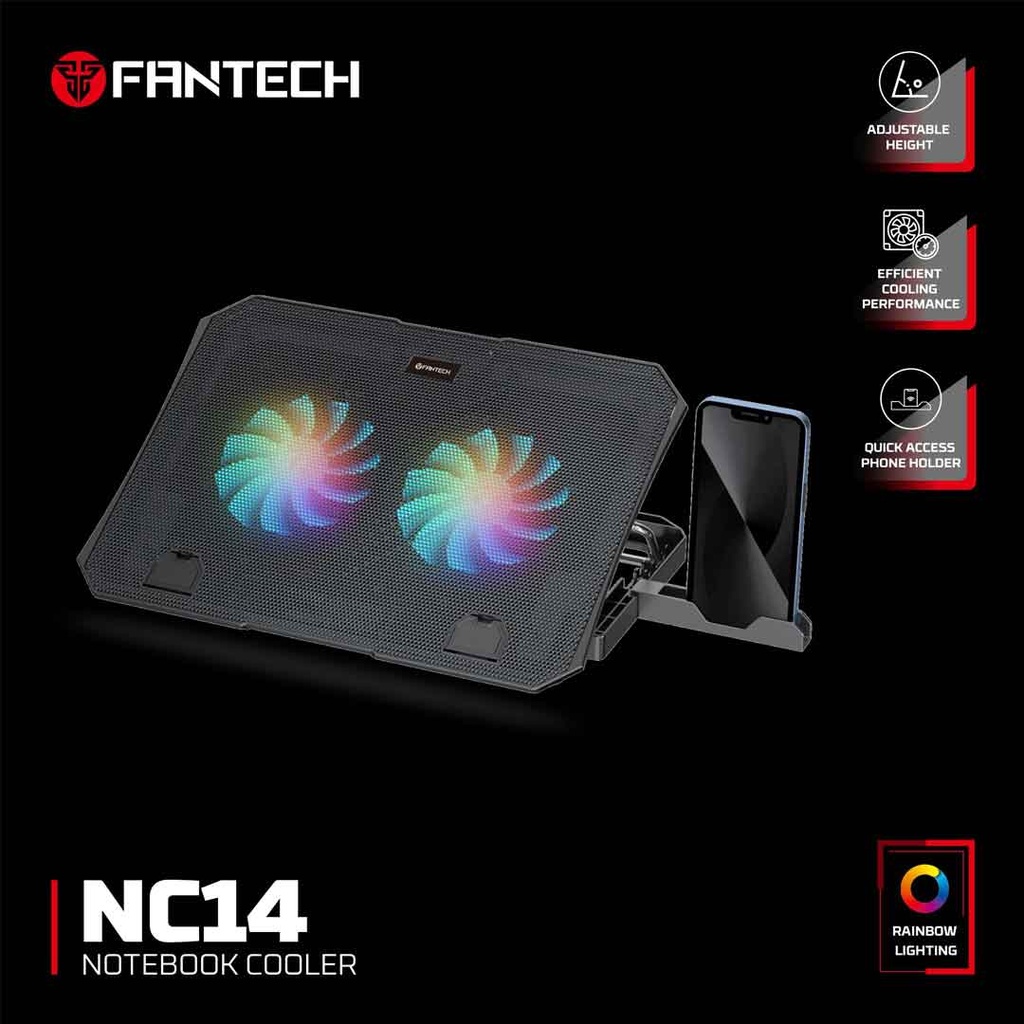 Fantech NC14 RGB Cooling Pad with Phone Holder