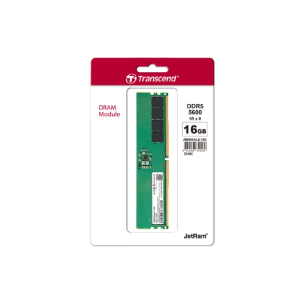 Transcend Desktop Ram 16GB DDR5 5600Mhz (JM5600ALE-16G)