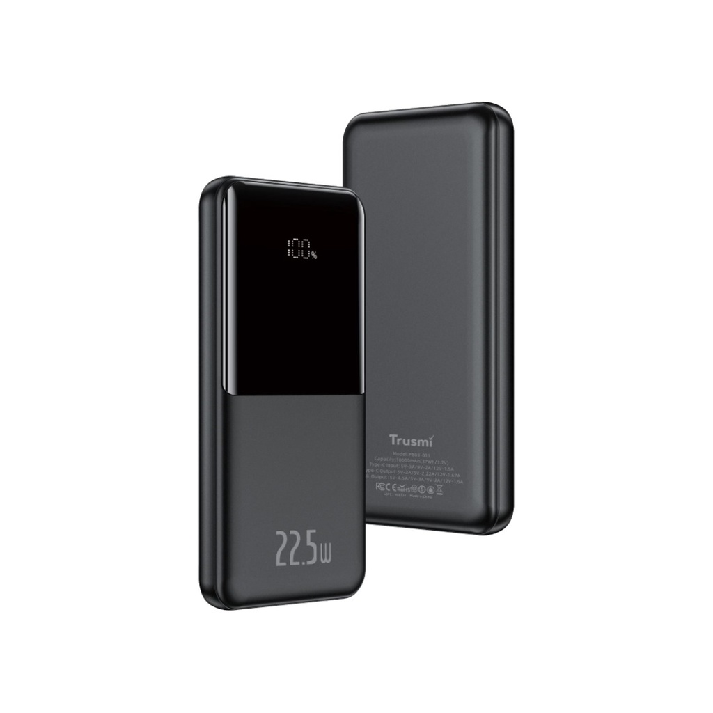 Trusmi PB03-011 10000mAh 22.5W Digital Fast Charging Power Bank (Black)