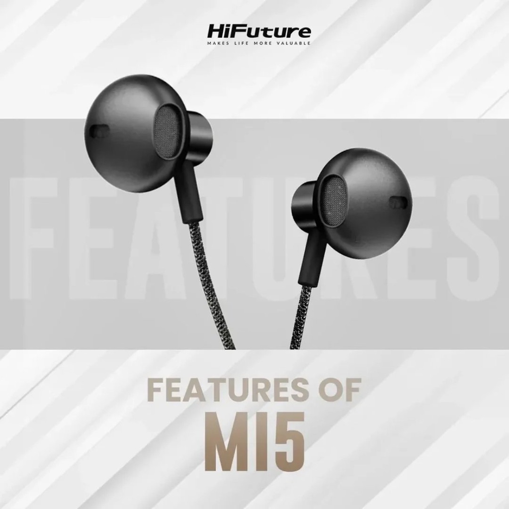 HiFuture Mi5 Type-C Premium Quality Wired Earphones (Black)