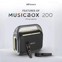 HiFuture MusicBox 200 Portable RGB Bluetooth Speaker With Dual Wireless Microphone & Remote (100W 12000mAh)