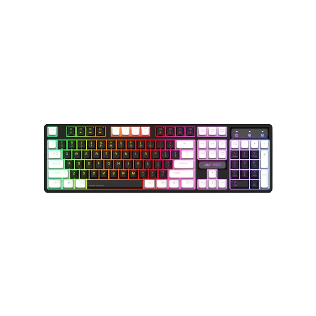 Ant Esports MK1400 Pro Wired Gaming Backlit Keyboard with Type-C Adapter