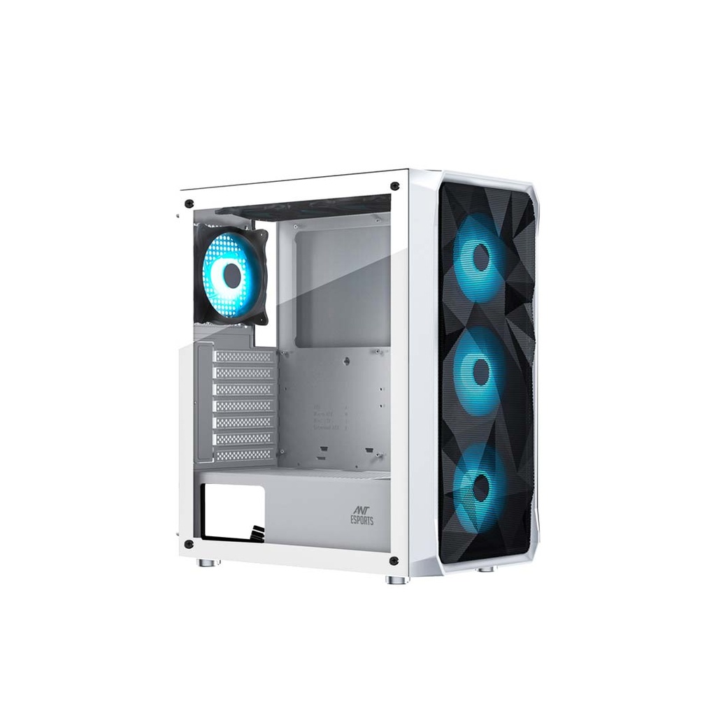 ANT Esports ICE-112 (ATX) Mid Tower Gaming Case (White)