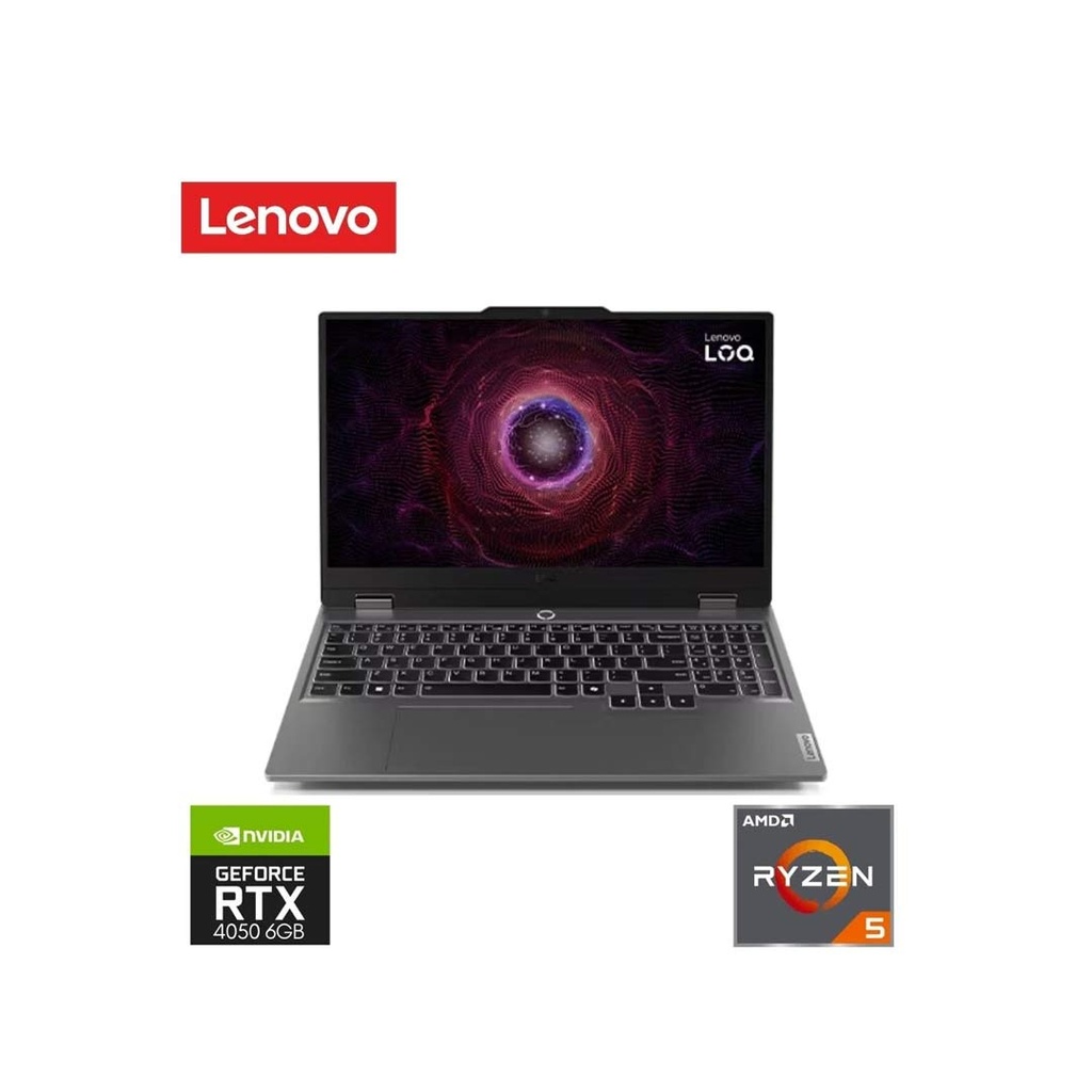 Lenovo LOQ 15ARP9 Ryzen 5 (7235HS) | 24GB RAM | 512GB SSD | 6GB RTX 4050 Graphics | 15.6" FHD Display | Luna Grey | Gaming Laptop | 1 Year Warranty