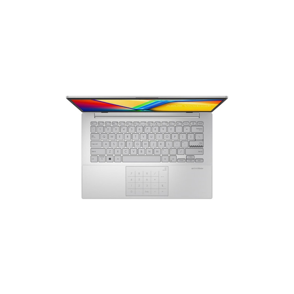 Asus Vivobook Go 14 E1404FA-EB810W Ryzen 5 7520U | 8GB RAM | 512GB SSD | AMD Radeon Graphics | 14" FHD Display | Windows 11 | Backlit Keyboard | Touch NumberPad | Backpack | Mouse | Cool Silver | 2 Years Int'l Warranty | 1-year Perfect Warranty