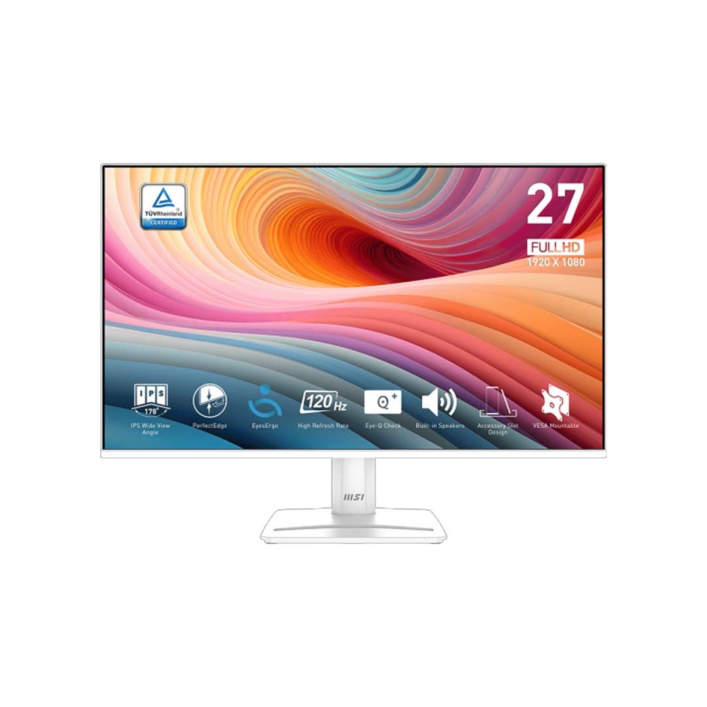 MSI Pro MP275W E2 27" FHD 120Hz Business & Productivity Monitor (White)