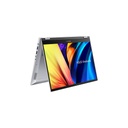 Asus Vivobook S14 Flip (TP3402VA-LZ248W) i9-13900H | 16GB RAM | 1TB SSD | Intel Iris Xe Graphics | 13th Gen | 14" WUXGA IPS Touch 360 Display | Windows 11 | Backlit Keyboard | Backpack | Mouse | Touch NumberPad | Silver | 2 Years Int'l Warranty | 1-year Perfect Warranty