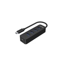 UNITEK Y-3089Z uHUB Q4 4-Port USB-C to USB-A 5Gbps Hub With Optional USB-C Power