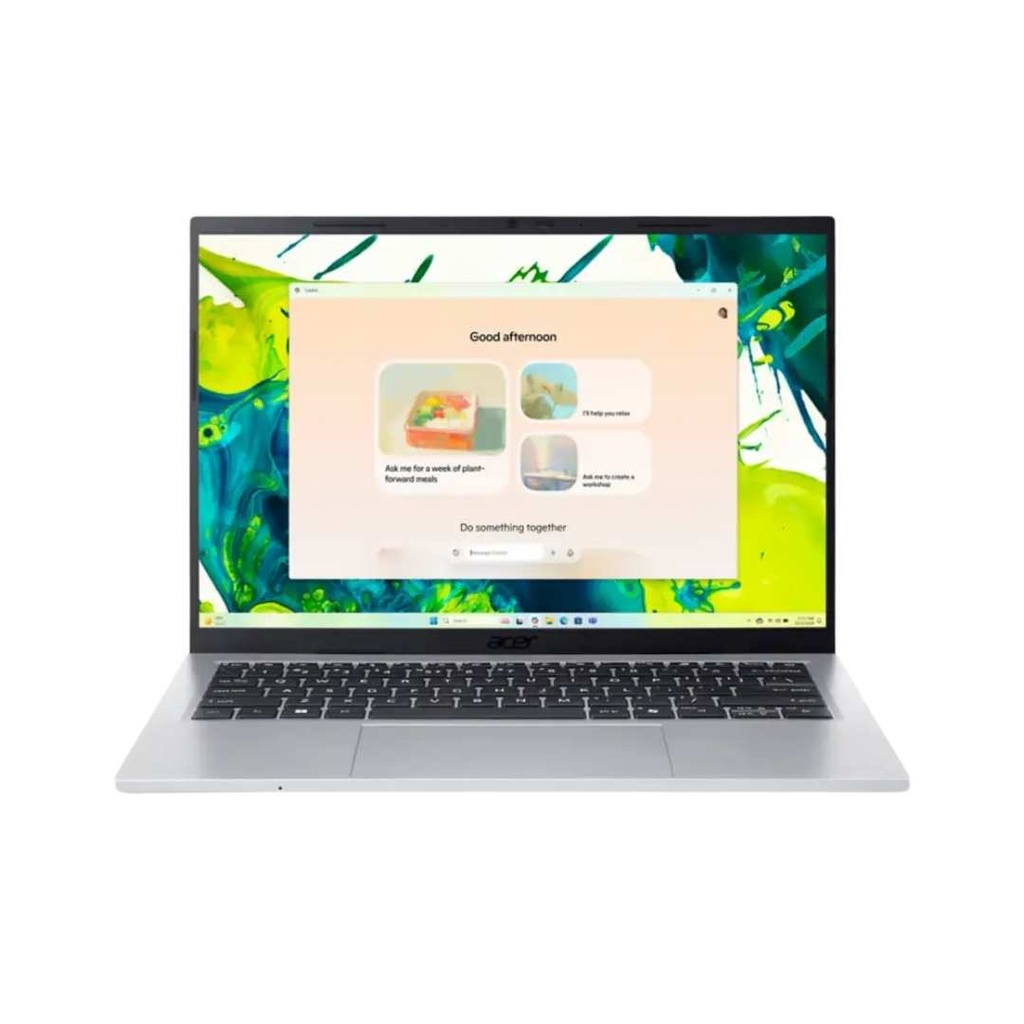 Acer Aspire Go 14 (AG14-72P-765k) - Intel® Core 7 150U | 16GB RAM | 512GB SSD | Intel® Graphics | 14″ WUXGA IPS Display | Windows 11 | Pure Silver | 2 Years Warranty