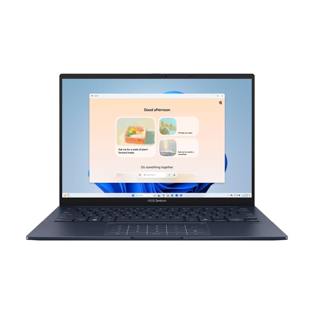 Asus Zenbook 14 UX3405CA-QL189W Ultra 5-255H | 16GB RAM | 512GB SSD | Intel Arc Graphics | 14" WUXGA OLED Touch 60Hz Display | Windows 11 | Backlit Keyboard | Ponder Blue | 2 Years int'l Warranty | 1-year Perfect Warranty