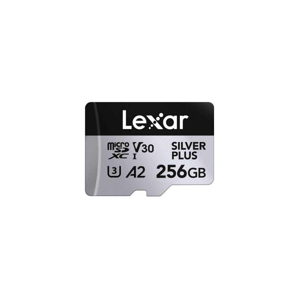 Lexar Silver 256GB Micro SDXC UHS-I Flash V30 205MB/s Memory Card