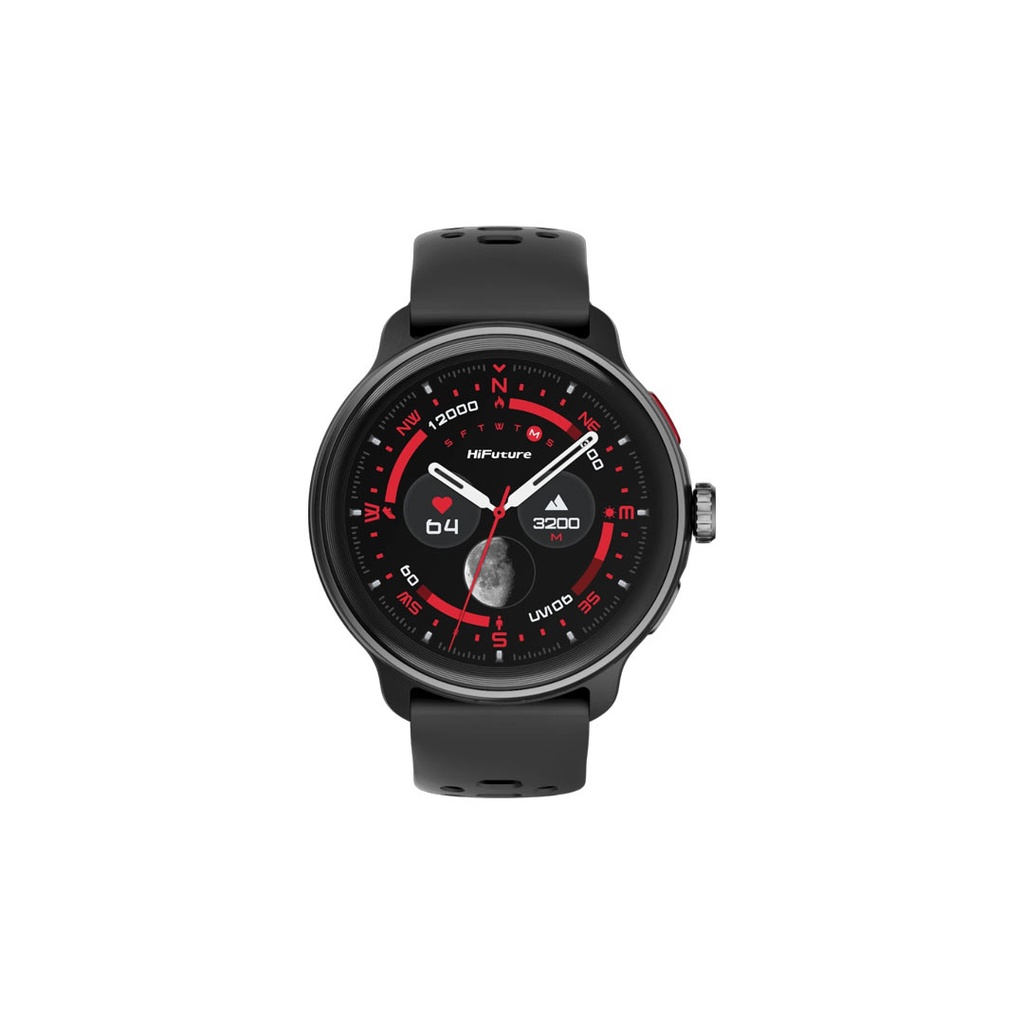 HiFuture Vela Smart Watch | 1.43'' Super Amoled Display With Next Gen CPU | Built in Compass & Altimeter | 5 ATM Waterproof | 7 days Battery Life