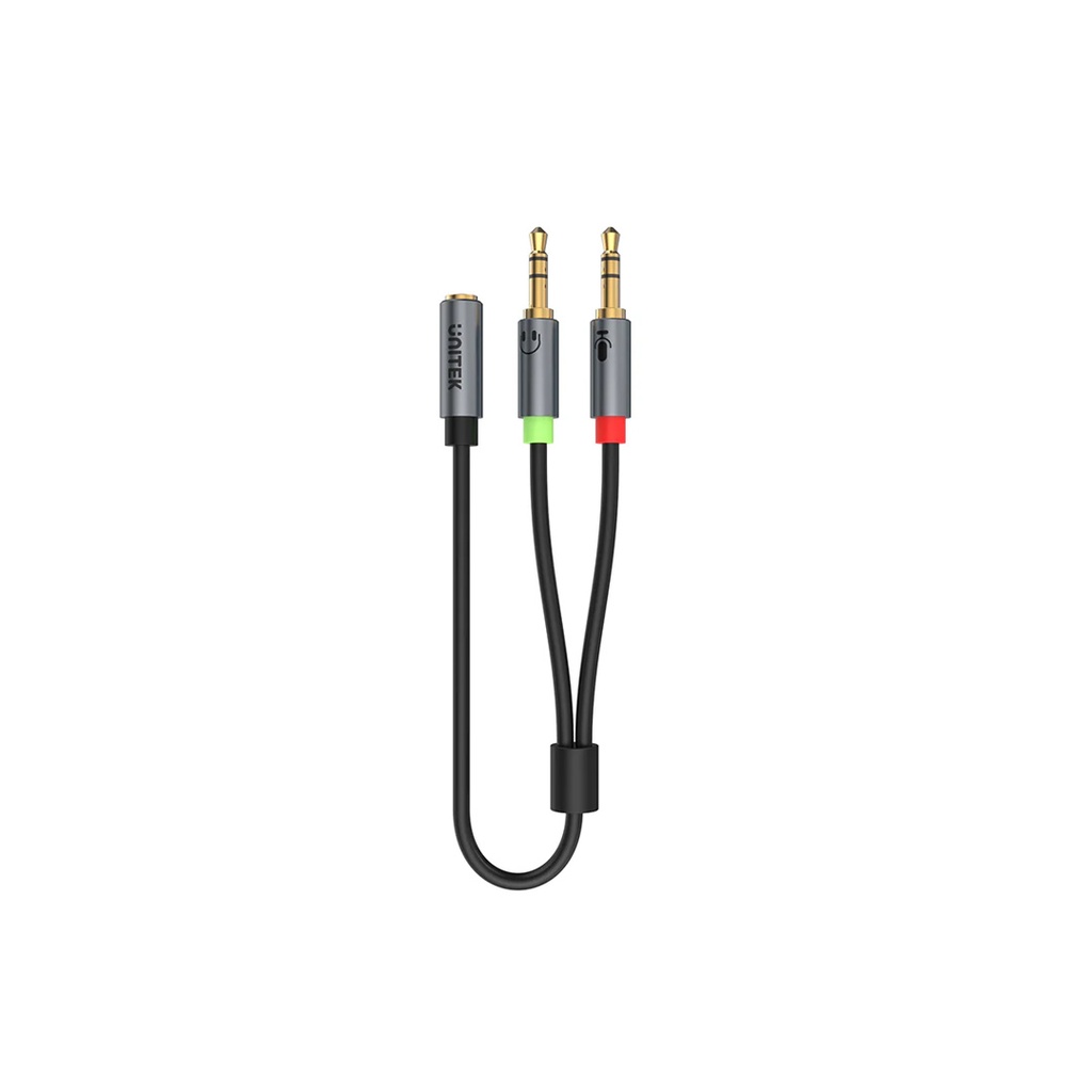 UNITEK Y-C957ABK 3.5mm Female to 2 Male Audio Cable