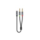 UNITEK Y-C957ABK 3.5mm Female to 2 Male Audio Cable