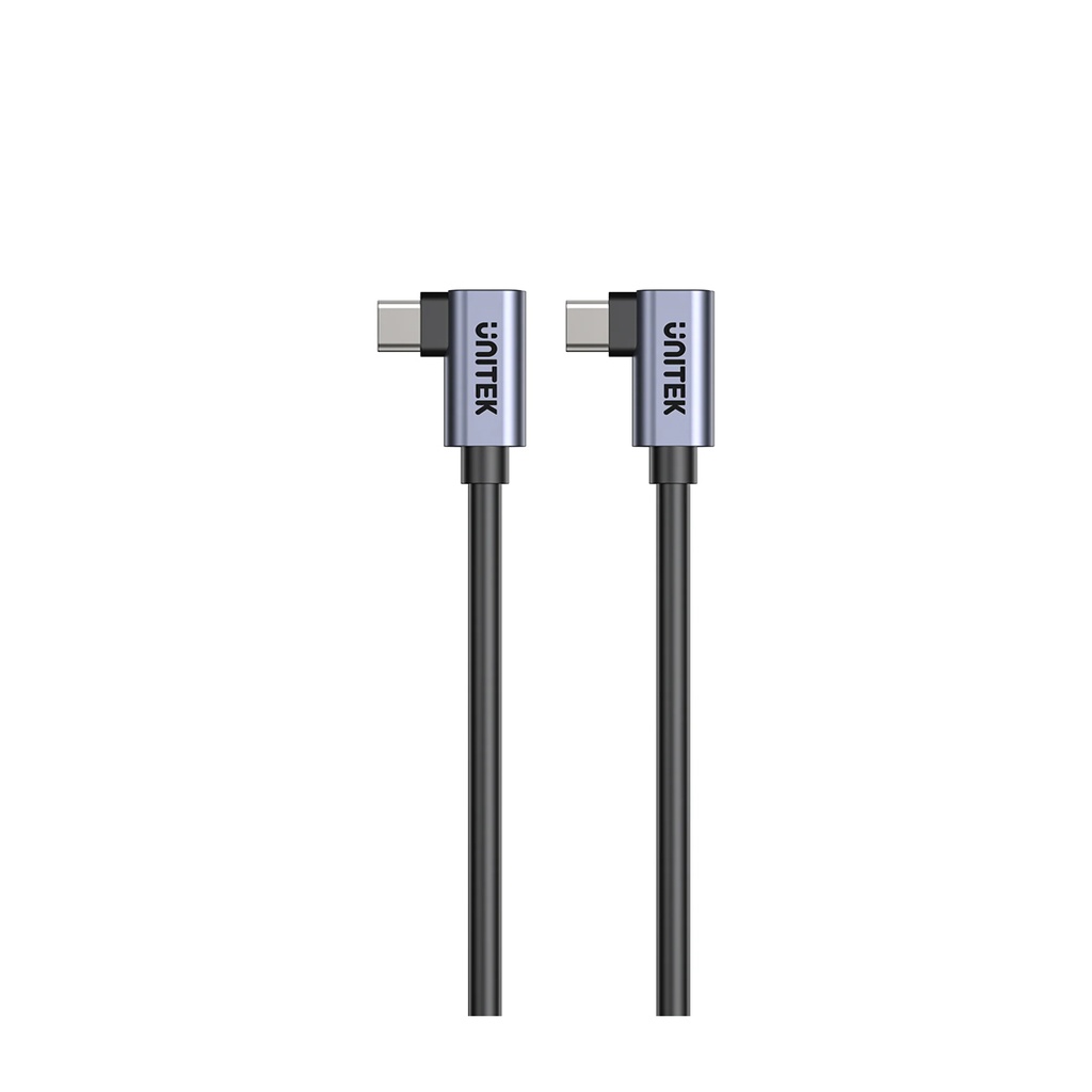 UNITEK C14147ABK01 PD 100W 1 Meter USB-C Dual 90 Degree Cable