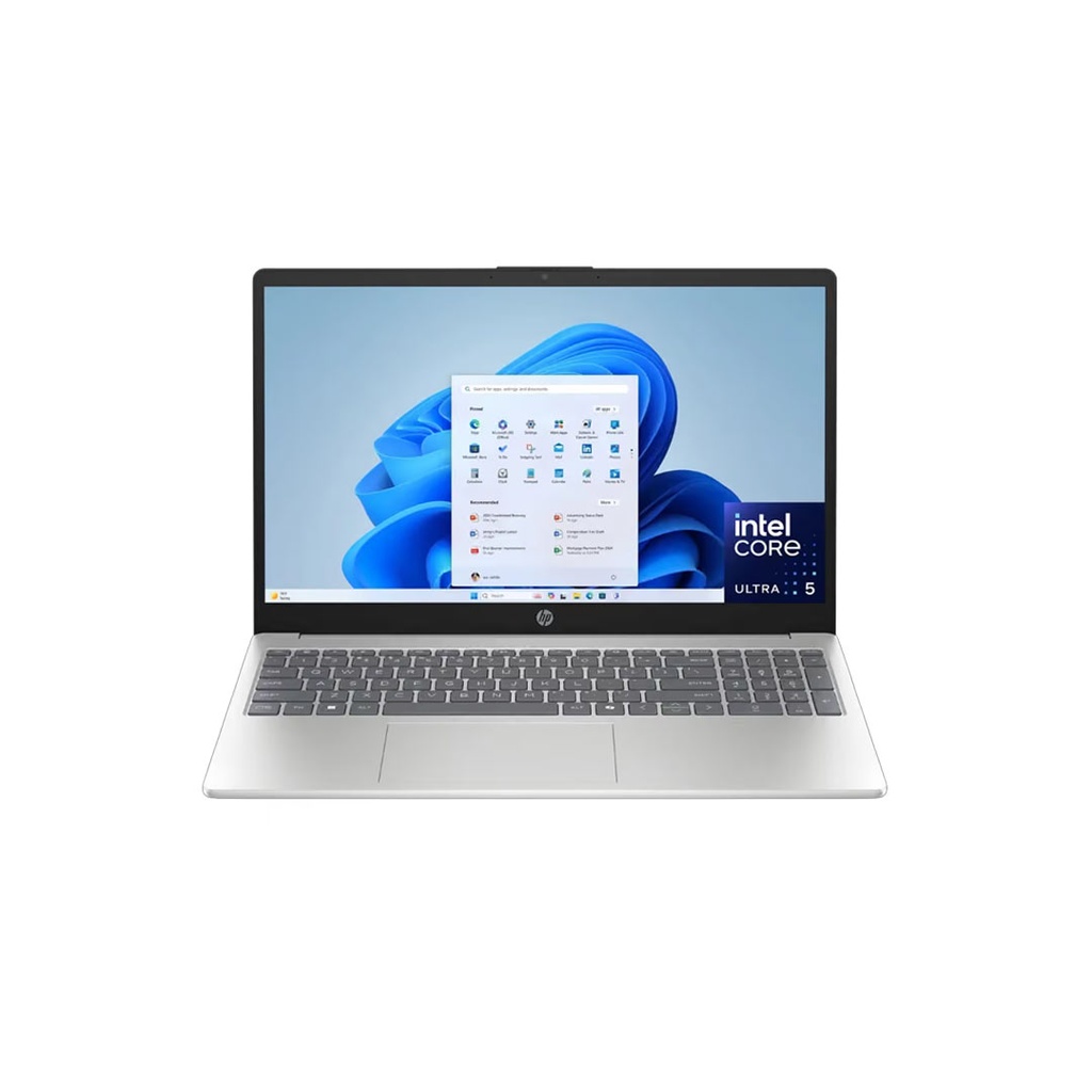 HP Laptop AI (15-fd2050wm) Intel® Core Ultra 5-225U | 8GB RAM | 512GB SSD | Intel® Graphics | 15.6 FHD IPS LED Touchscreen Display | Windows 11 | Natural Silver | 1 Years Warranty
