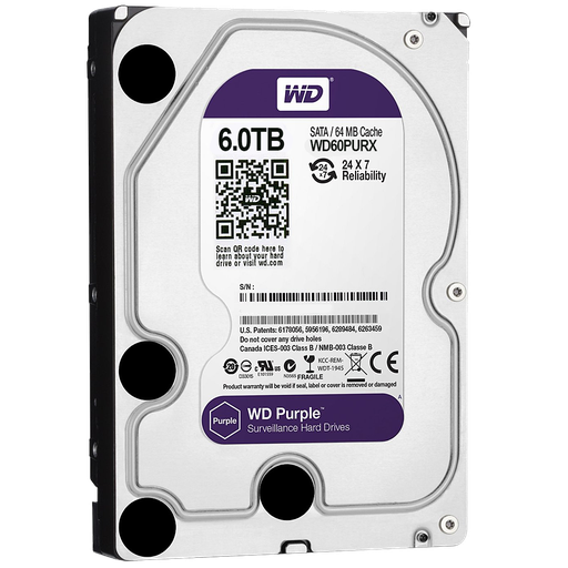WD 6TB Purple HDD (Surveillance) Internal