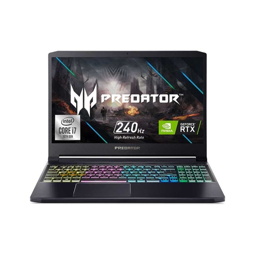 Acer Laptop Predator Triton 300 (PT315-52-73WT) I7/16GB/512GB/8GB RTX2070 DDR6/10th/15.6'' FHD IPS Gaming Laptop