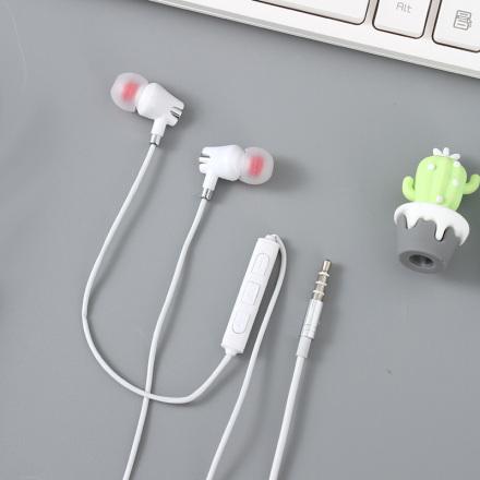 [XVDPA00230] Fashion Wire-Controlled Earphones (White)