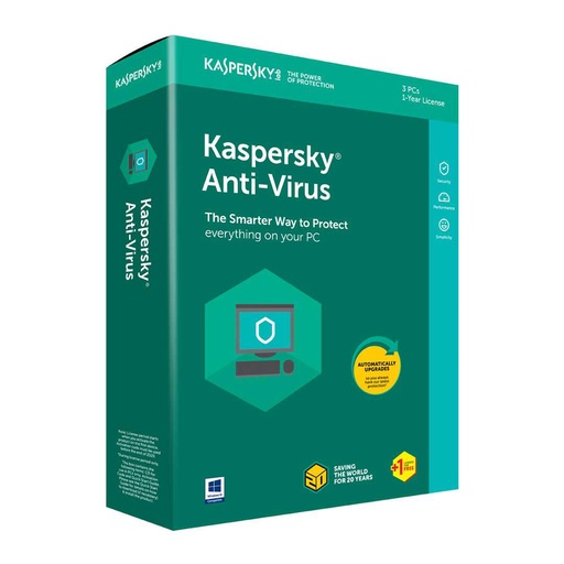 Kaspersky Anti Virus 2021 3 Devices | 1 Year | 1 Key