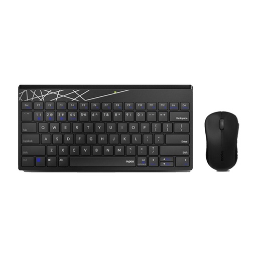 Rapoo 8000M US-Black Multimode (Wireless / Bluetooth) Keyboard Mouse Combo