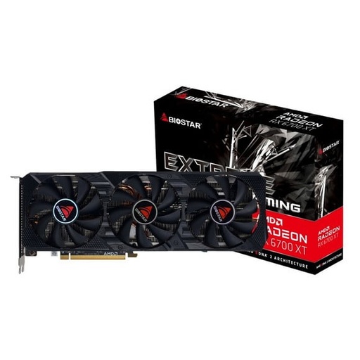 Biostar Extreme AMD Radeon RX6700 XT 12GB 192bit DDR6 (3DP/HDMI) Graphic Card