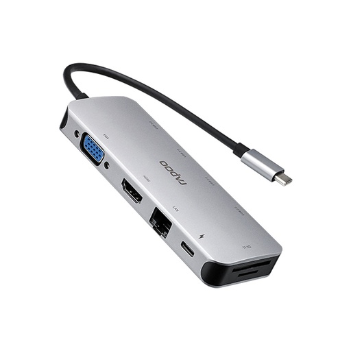 Rapoo XD200C USB-C Multi Function Adapter (10 in1)
