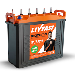 Livfast (Maxximo MXTT 1854) 150Ah/12V Tall Tubular Battery 54Months (30+24M)