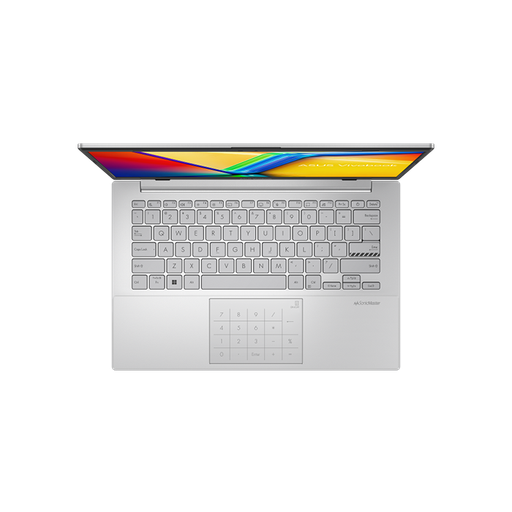 Asus Vivobook Go 14 E1404FA-NK220W Ryzen 5 7520U | 8GB RAM | 512GB SSD | AMD Radeon Graphics | 14″ FHD Display | Windows 11 | Backlit Keyboard | Touch NumberPad | Backpack | Mouse | Silver | 2 Years Int'l Warranty