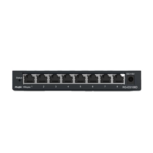 [RG-ES108D] Ruijie Reyee RG-ES108D 8-Port 10/100 Mbps Unmanaged Metal Switch