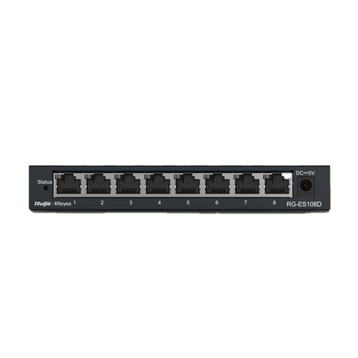 [RG-ES108D] Ruijie Reyee RG-ES108D 8-Port 10/100 Mbps Unmanaged Metal Switch