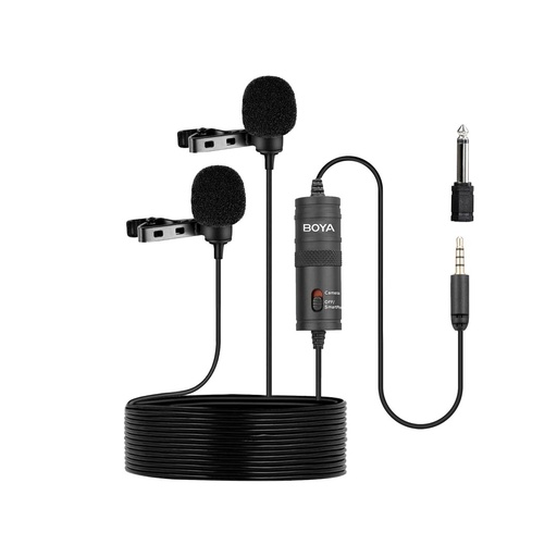 BOYA BY-M1DM Dual Omni-directional Lavalier Microphone