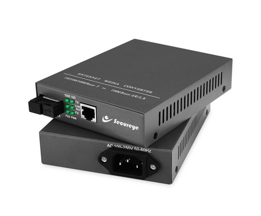 Secureye S-SMSF-GE (T/R) Fiber Media Converter (10/100/1000 Mbps)