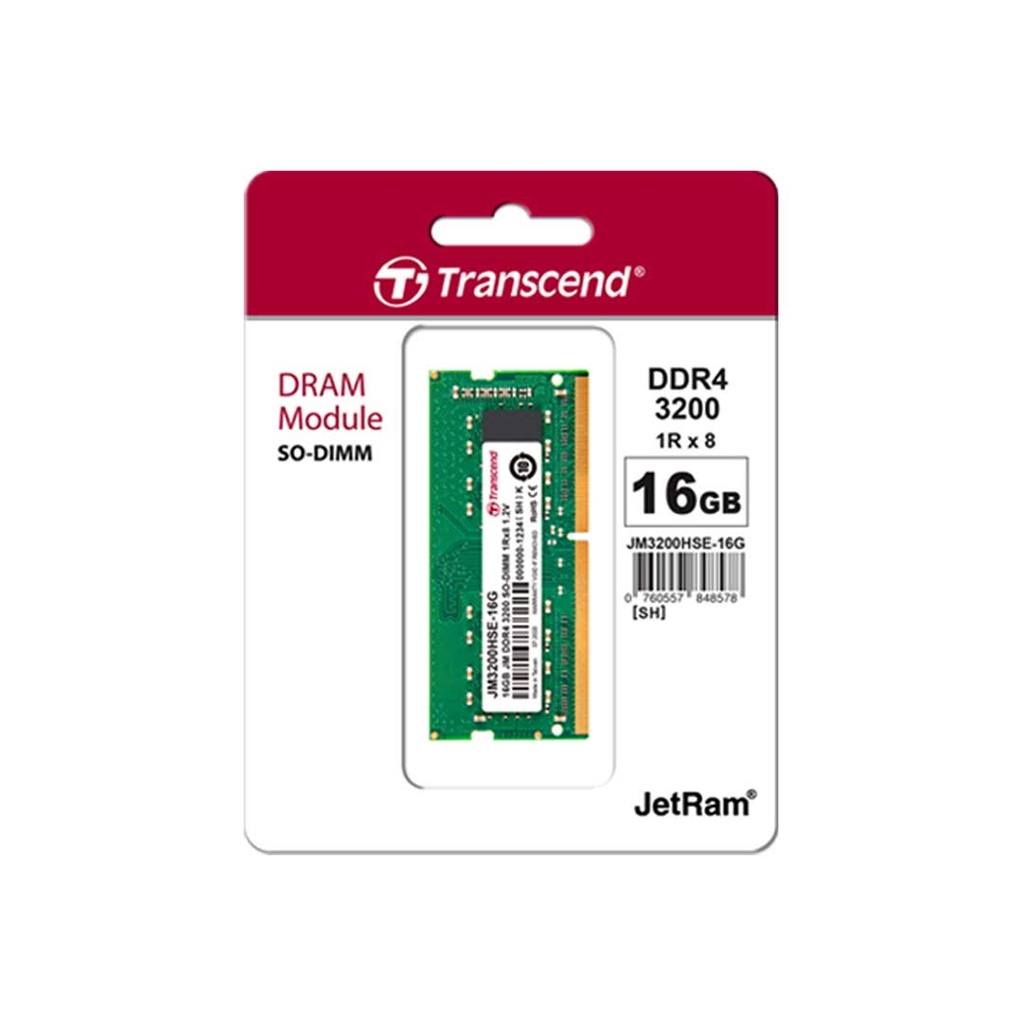 Transcend Laptop Ram 16GB DDR4 (3200Mhz) | Quality Computer