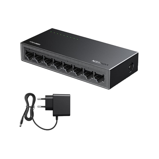 [35499EU] UGREEN 8-Port Gigabit 10/100/1000Mbps Ethernet Switch PC+ABS Housing EU (CM834)