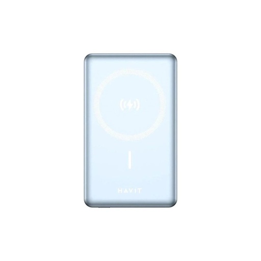 [HVPWB-PB5219-BU] Havit PB5219 10000mAh 3 in 1 Magnetic Wireless Power Bank with Watch & Earbuds Charger