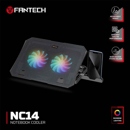 Fantech NC14 RGB Cooling Pad with Phone Holder