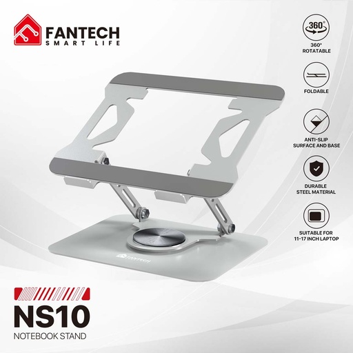 Fantech NS10 Foldable Laptop Stand with 360° Rotating Base