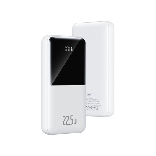 Trusmi PB03-012 10000mAh 22.5W Digital Fast Charging Power Bank (White)