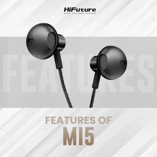 HiFuture Mi5 Type-C Premium Quality Wired Earphones (Black)