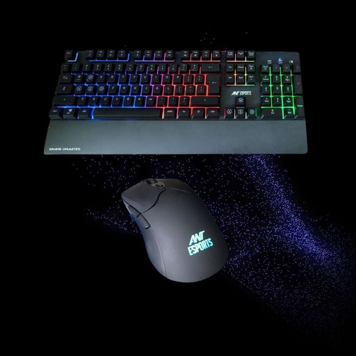 Ant Esports KM500W Pro Wired Gaming Backlit Keyboard Mouse Combo with Type-C Adapter