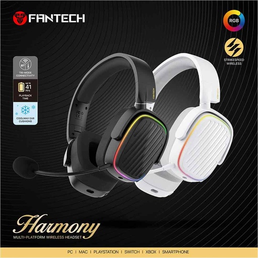 Fantech Harmony WHG02 Wireless & Bluetooth Headphone Tri Mode Connection