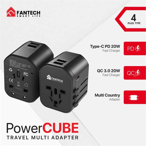 Fantech TAC1 Power Cube Travel Multi Adapter