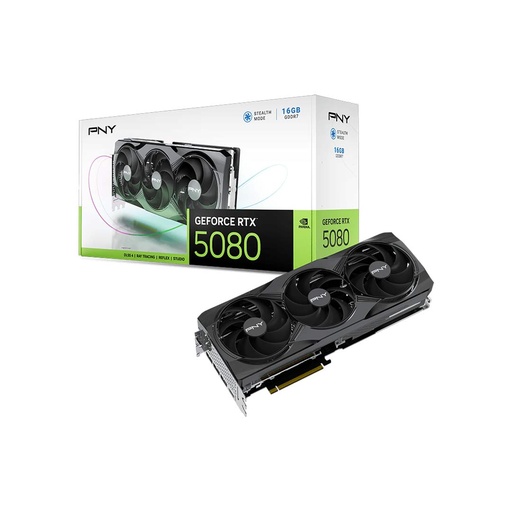 PNY NVIDIA GeForce RTX 5080 16GB GDDR7 PCle 5.0 Graphics Card (Triple Fan)
